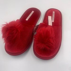 Victoria's Secret Red Slippers Size M (7-8)